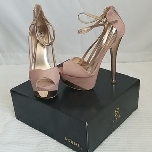 Never Worn Rose Gold Stiletto Heels New with Box